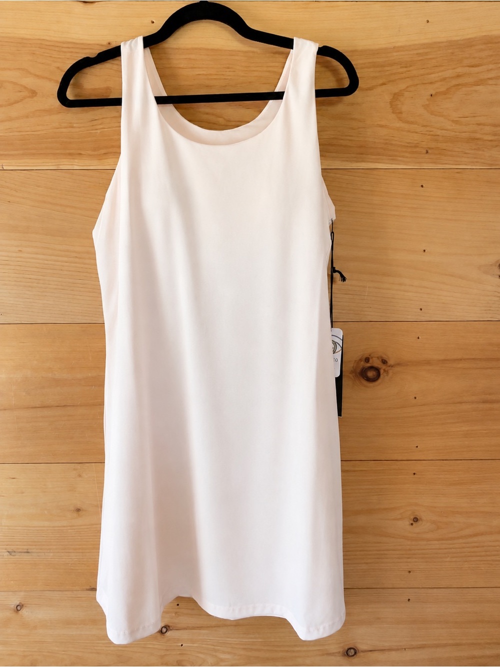 Mono B Classic Sleeveless athletic Dress - light peach with padded bra
